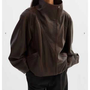 Lamarque Dark Brown Leather Jacket